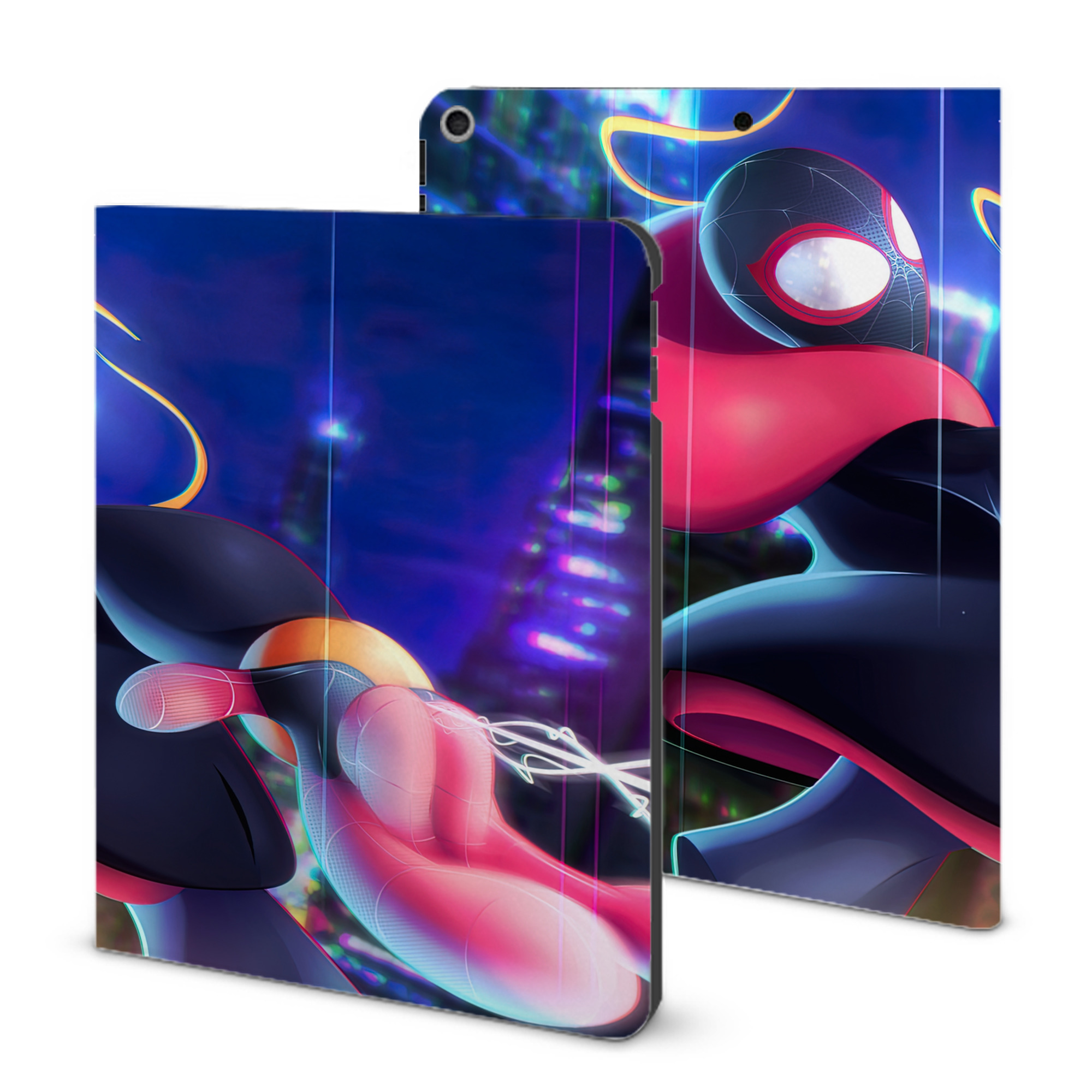 （画像用） Spider Man スパイダーマン IPad ケース ブック型 PUレザー TPU 耐衝撃 軽量 薄型 ペン収納なし 全面保護 IPad 各モデル対応